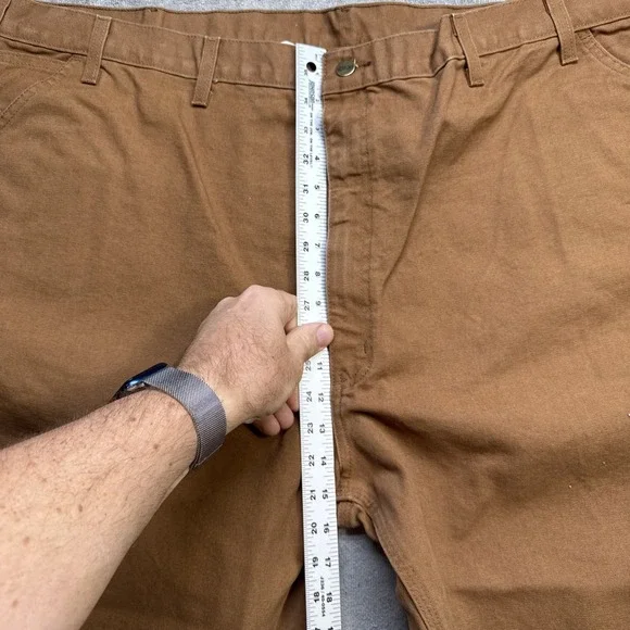 Carhartt B11 Washed Duck Work Pants‎ Brown 52x30 Men's Heavy Duty Canvas